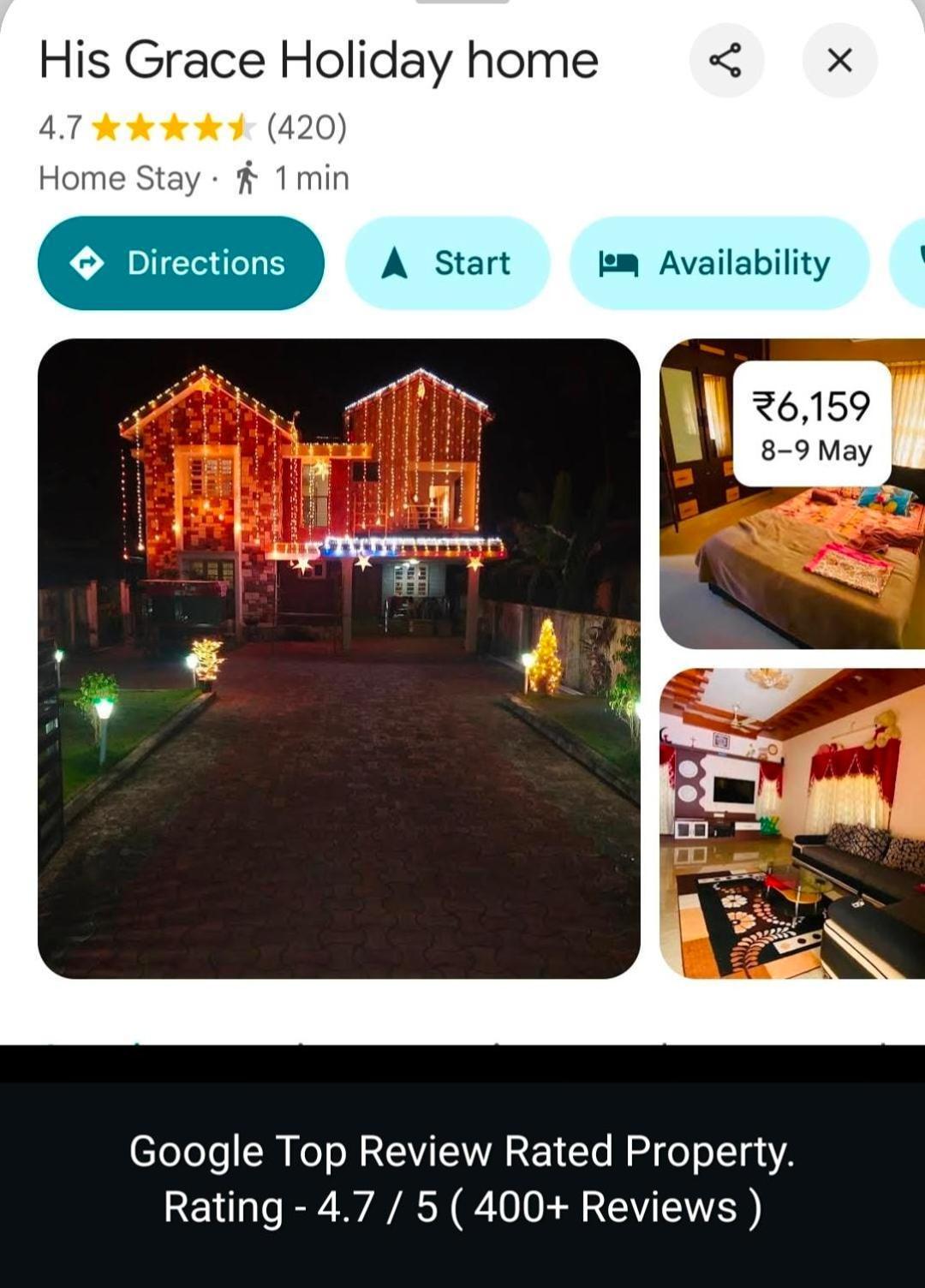 His Grace Holiday Home - Nr To Malpe Beach Udupi Exteriör bild